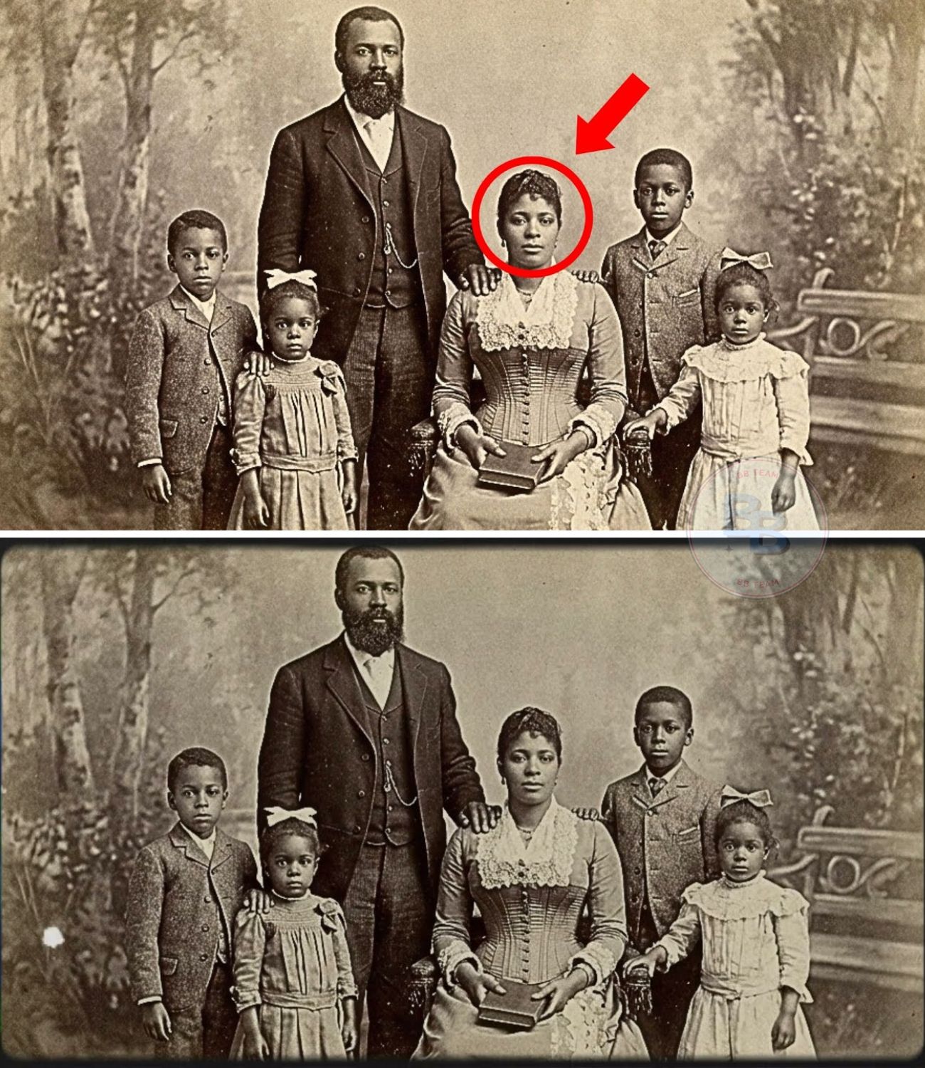 It was just a family portrait from 1888 — until you zoomed in on the mother’s eyes