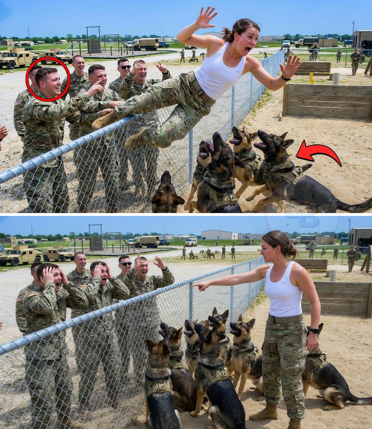“They Locked Her In With The K9s – Then They Realized Why She’s A Navy SEAL Legend!”