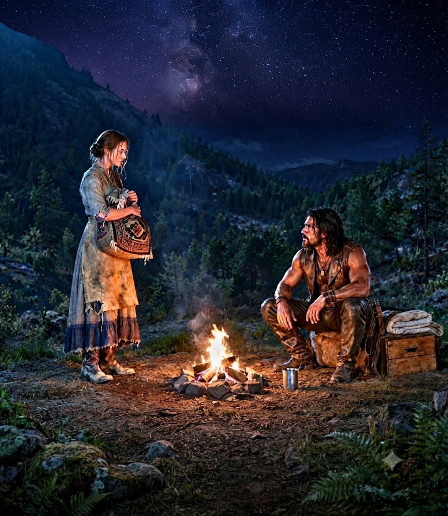 She Whispered, “May I Warm Up by Your Fire?” — The Lonely Mountain Cowboy Changed Her Fate Forever