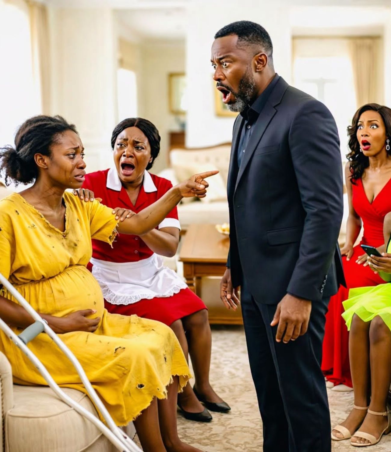 Maid’s Disabled Daughter Pointed at the Billionaire… Then One Tiny Gold Cufflink Changed Everything