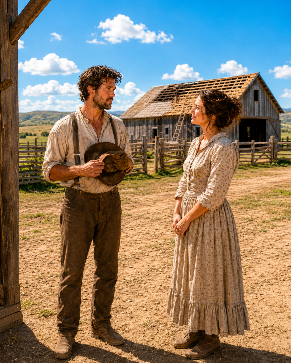 She Hired a Drifter to Fix Her Barn… Then Offered Him the One Thing He’d Been Running From