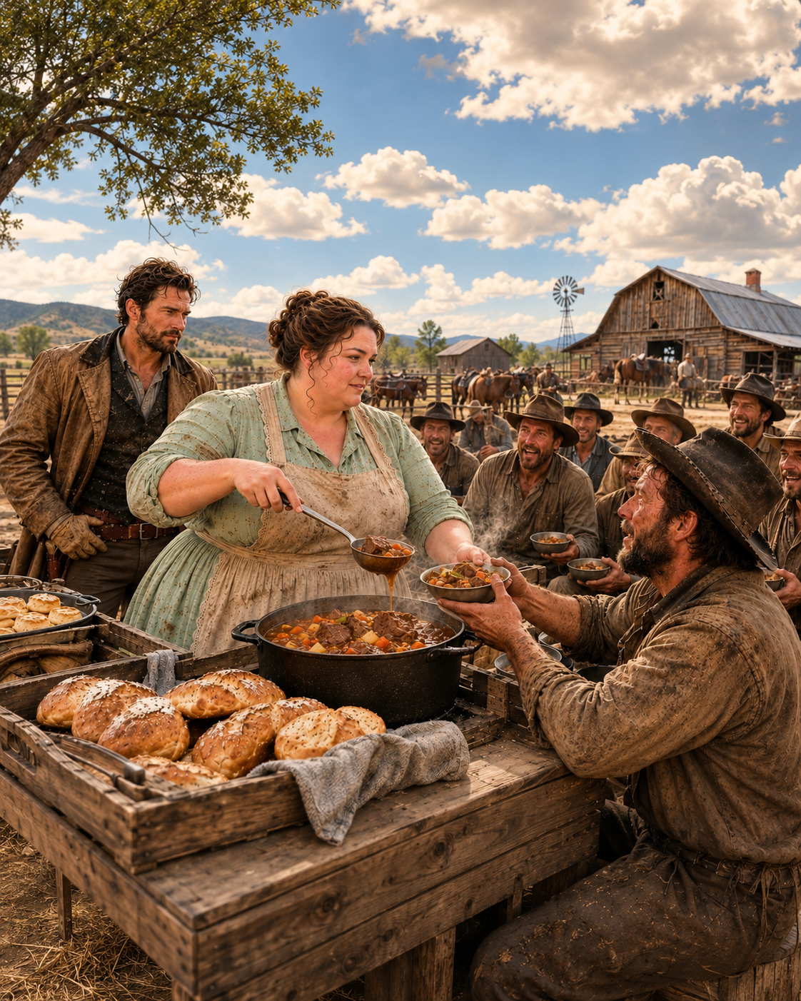 The Ranch Hands Mocked His New Wife—Until Her Cooking Turned a Small Dream Into a Fortune