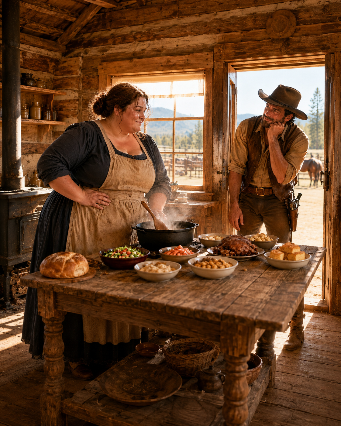 “I Ain’t Pretty, But I Can Cook” — One Honest Sentence Changed a Rich Rancher Forever