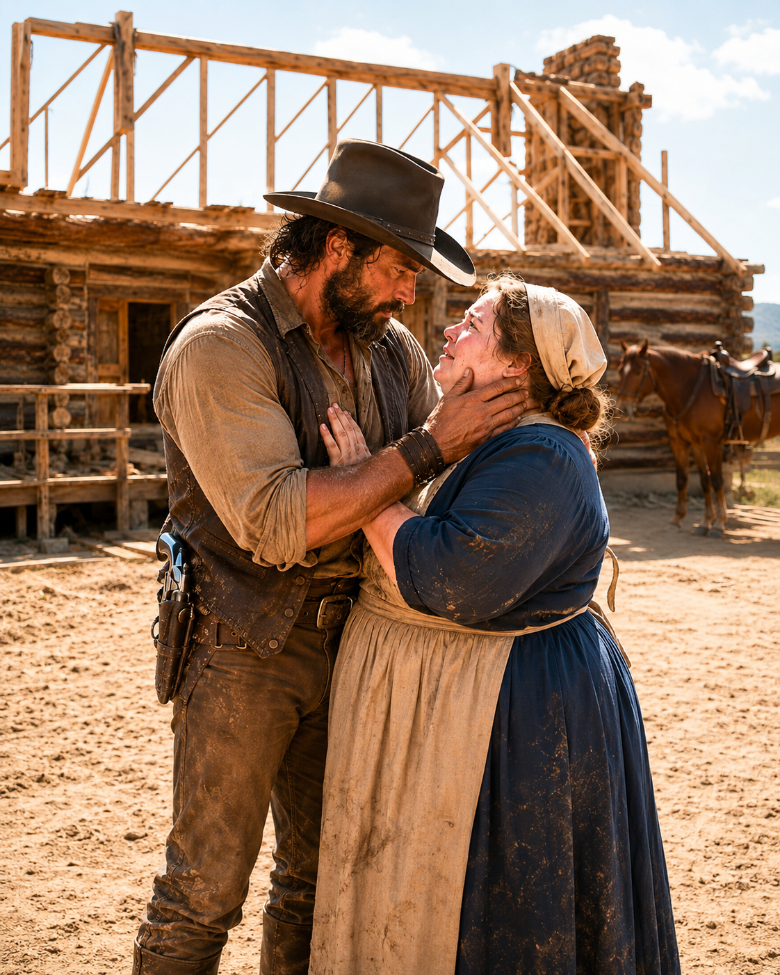 “I’ll Build You a Home, You Give Me a Family” — The Giant Cowboy Refused to Give Up on Her