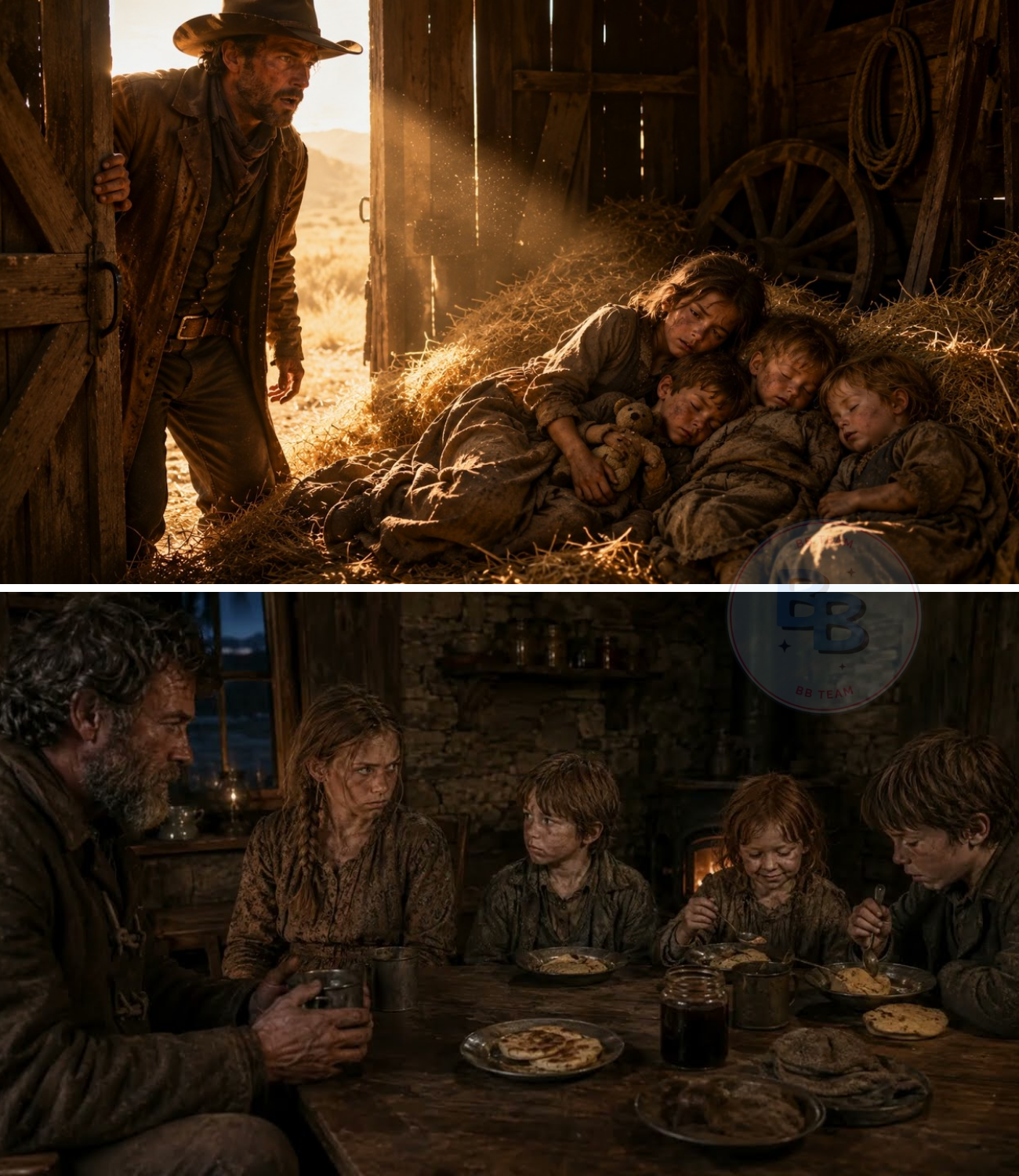 The Cowboy Opened His Barn Door…And Froze When He Saw Four Sleeping Children