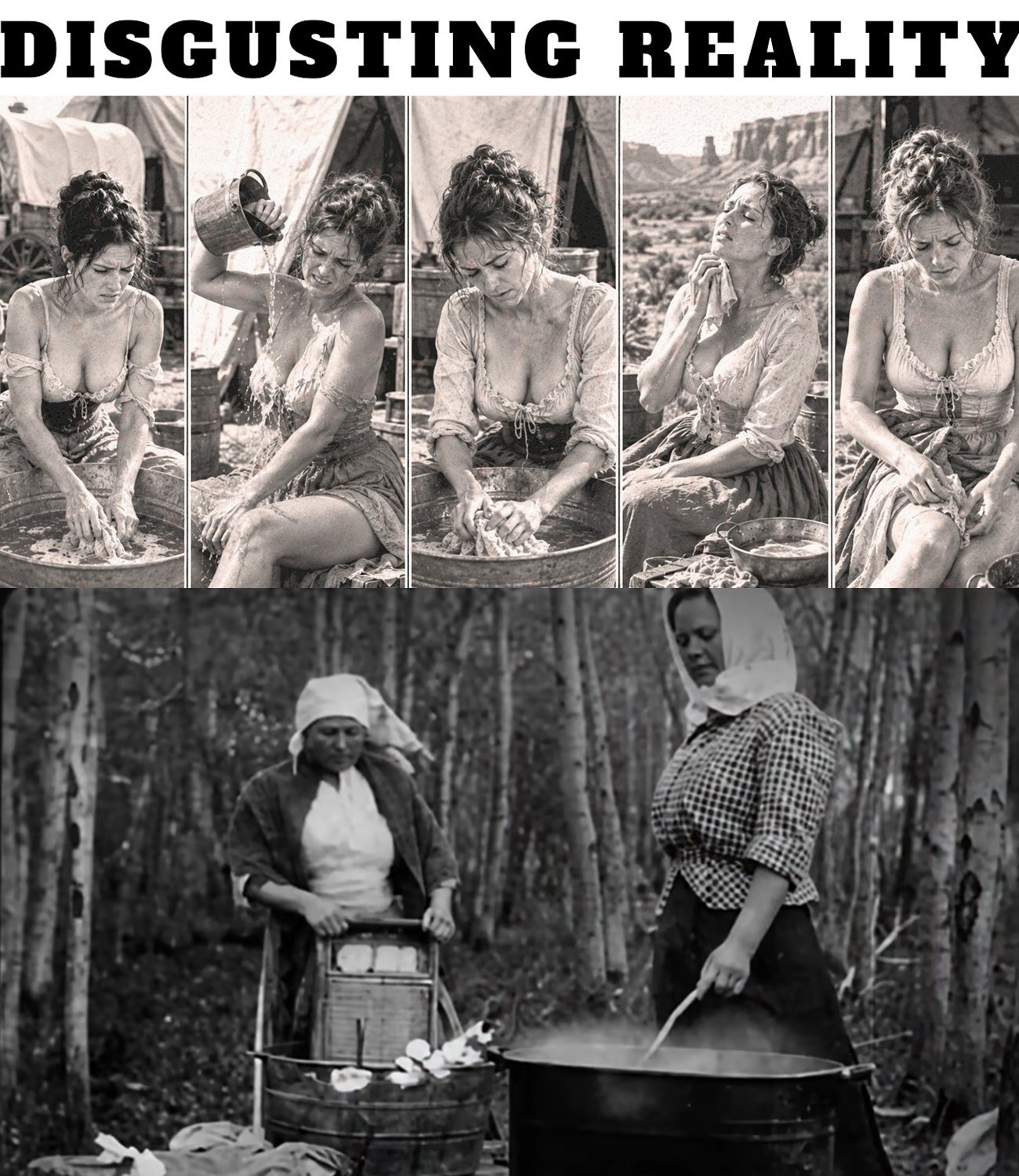 15 Disgusting Truths About How Pioneer Women Kept Their Bodies Clean. Hollywood Erased.
