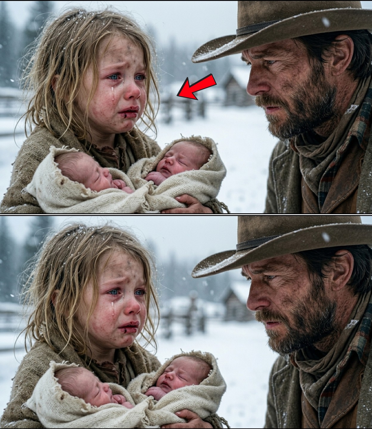 Nobody Came Back for Me, She Whispered — Then a Cowboy Stopped in the Snow