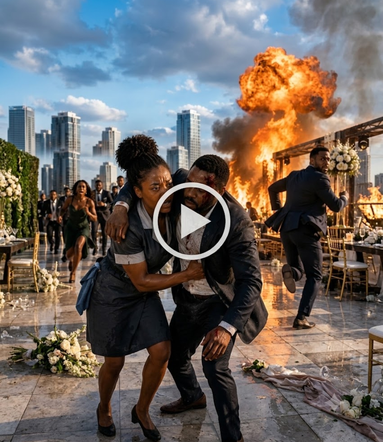 No One Helped the Deaf Billionaire During the Rooftop Fire—Until a Poor Cleaner Ran Into the Smoke 