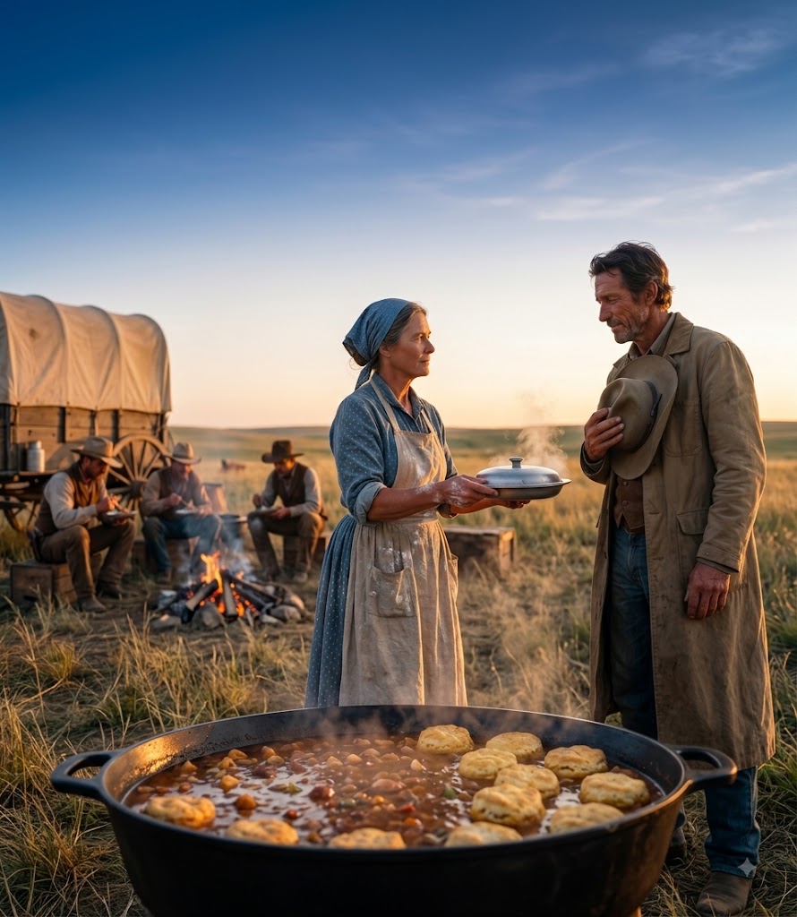 She Got the Chuck Wagon as a Punishment — Every Night She Saved the Best Plate for the Trail Boss