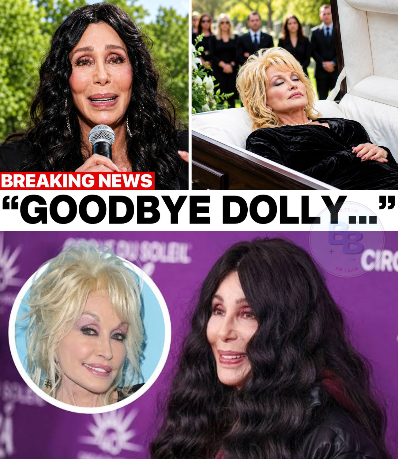 Dolly Parton’s Heartbreaking Loss: Cher’s Moving Tribute Before the Haunting Casket.