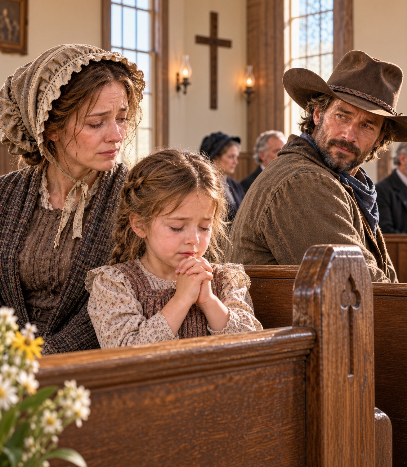 Her Little Girl Prayed, “Please Send Mama a Good Man”… The Rancher in the Next Pew Heard Her