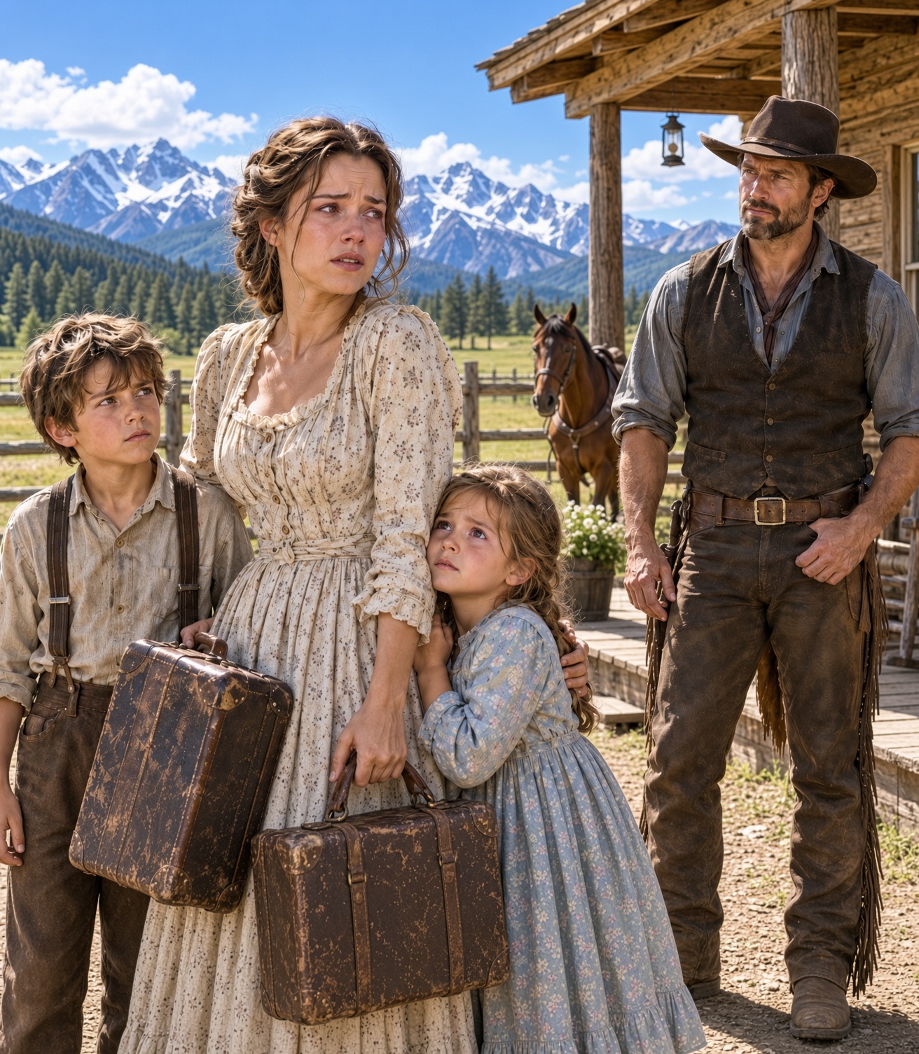 “They Said No Man Would Take a Woman With Two Children,” She Said… The Rancher Replied, “I Will”