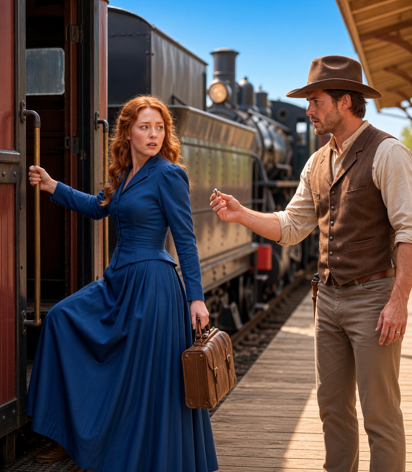 She Traded Her Wedding Ring for a Train Ticket West…Before She Boarded, the Cowboy Returned Her Ring