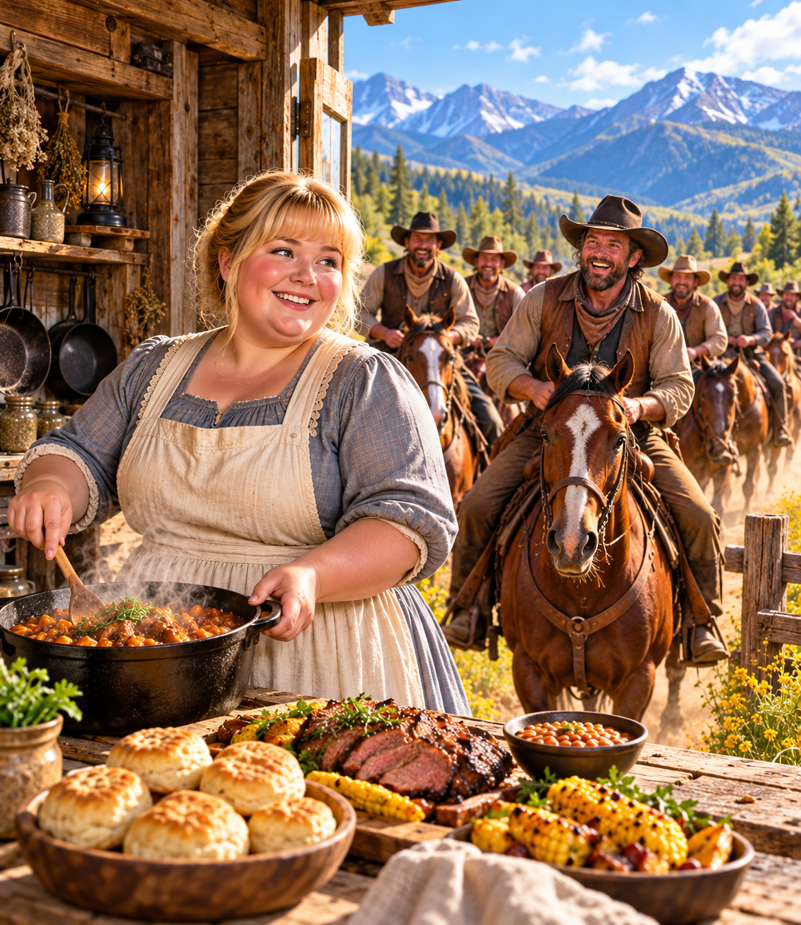She Was Sent To Clean An Abandoned Kitchen — 40 Miles Of Cowboys Returned For One Taste